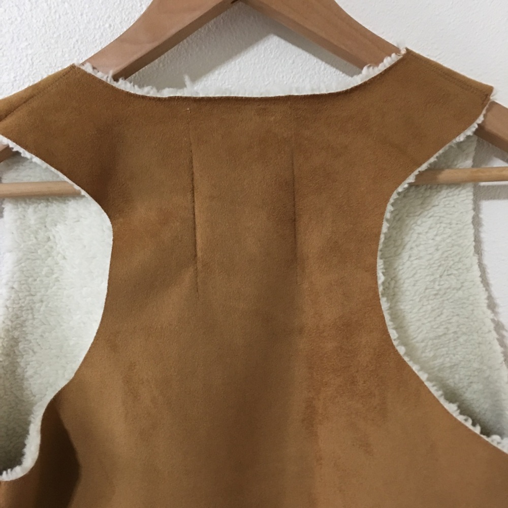 Tucker + Tate Faux Shearling Vest Ivory Vanilla NWT-Large - Picture 4 of 8